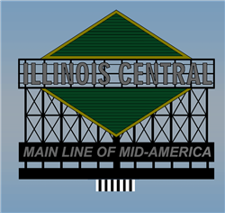 Micro Structures 883051 Illinois Central Animated Neon Billboard Light Works USA Large