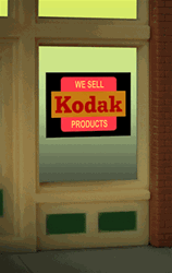 Micro Structures 8875 Kodak Flashing Neon Window Sign Light Works USA
