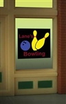 Micro Structures 8955 Bowling Flashing Neon Window Sign Light Works USA