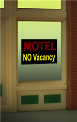 Micro Structures 8975 Motel Flashing Neon Window Sign Light Works USA