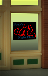 Micro Structures 9010 Foxy's Night Club Animated Neon Window Sign