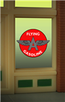 Micro Structures 9035 Tidewater Flying A Animated Neon Window Sign Oversized Clear Background