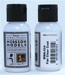 Mission Models A4 Water-Based Acrylic Paint 1oz MMA-004 Flat Clear Coat