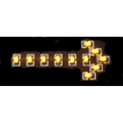 Miniatronics 100-711-05 Single Flashing Arrow, Pkg(5), HO Scale 3 VDC Transformer, 10' 30-Gauge Wire, & Mounting Tape Included