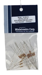 Miniatronics 12-300-10 Standard Light Emiting Diodes (LEDs) 1/8" 3mm Diameter White Pkg(10)