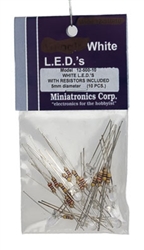 Miniatronics 12-500-10 Standard Light Emiting Diodes (LEDs) 5mm Diameter White Pkg(10)