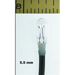 Miniatronics 18-018-20 Micro Miniature Lamps Sub Miniature 6V 40mA 5.5mm Diameter Clear Pkg 20