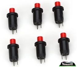 Miniatronics 33-018-06 Sub-Miniature Latching Push Button Switch SPST Pkg(6) Rated 1 Amp 24V DC 5/16" Diameter