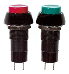 Miniatronics 3310004 PUSH Button Switches S.P.S.T. Momentary, N/O 3 Amp. 120VAC 7/16" Dia. 2 Red 2 Green (4 pcs.)