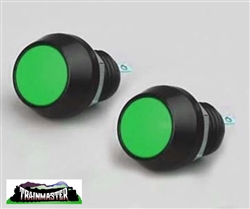 Miniatronics 33-123-02 Illuminated Latching SPST Pushbutton Switches Green Pkg(2) Resistors