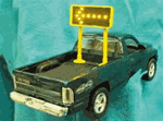 Miniatronics 82-5L1-01 Flashing Highway Arrow Mobile Display w/Battery Holder & 30" of 30-Gauge Wire Single Left