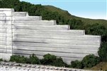 Monroe Models 115 HO Abutment Wings Pkg 2 Modern Grooved Concrete