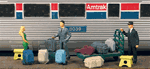 Monroe Models 2305 HO Modern Luggage Set Mini-Tales Unpainted