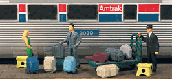 Monroe Models 2305 HO Modern Luggage Set Mini-Tales Unpainted