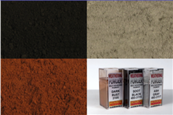 Monroe Models 2913 HO Grime & Rust Weathering Powder Set 1 Each: Soot Black Ash Gray Dark Rust