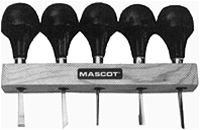Mascot 863 Woodworking Tool Set-Miniature Mushroom-Shaped Handles
