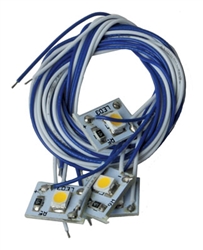 MRC 25302 HO LED w/10" 25.4cm Wire Leads 4-Pack Light Genie Pearl White