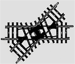 Marklin 2258 HO K Track Standard Crossing 45 Degrees