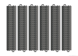 Marklin 23180 HO Straight Plastic Track My World For Battery-Operated Trains Only pkg 6