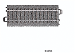 Marklin 24094 HO 3-Rail C Track Straight 3-3/4"