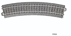 Marklin 24224 HO 3-Rail C Track R2 Curve 17-1/4" Radius 24.3-Degree         