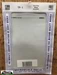 Microscale 1 Trim Film Solid Color Decal Sheet White