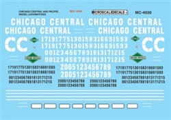 Microscale 4030 HO Assorted Shortlines Mini-Cal Chicago Central & Pacific CC Diesel Locomotives 1985+