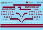 Microscale 4114 HO Assorted Shortlines Mini-Cal Chicago South Shore & South Bend CSS&SB EMD GP38-2 Diesels 1989+