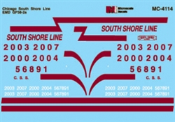 Microscale 4114 HO Assorted Shortlines Mini-Cal Chicago South Shore & South Bend CSS&SB EMD GP38-2 Diesels 1989+