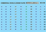 Microscale 4168 HO Vehicle Markings Mini-Cal Commercial Vehicle License Plates 1970-1995