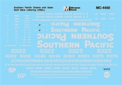 Microscale 4400 HO Southern Pacific SP Mini-Cal Diesels w/San-Serif Lettering 1958+