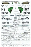 Microscale 481084 1/48 Military Decal Set U.S. F-16C Falcons: 120th FW & 174th FW