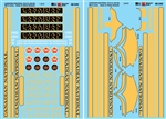 Microscale 48540 O Railroad Decal Set Canadian National Diesels H16-44 H24-66 RS-3 1953-70