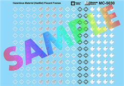 Microscale 5030 HO Railroad Decal Set Hazardous Material HazMat Placard Frames