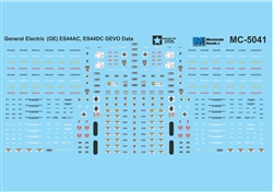Microscale 5041 HO Railroad Decal Set GE ES44AC GEVO Data