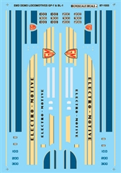 Microscale 601003 N Electro-Motive Division of General Motors EMD GP7 & BL-1 Demonstrators 1949-53