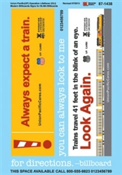 Microscale 601438 N Railroad/Billbaord Decal Set Union Pacific UP Operation Lifesaver Billboards Fits BLMA Billboard Frames