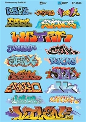 Microscale 601533 N Graffiti Decal Set Contemporary Graffiti Set 1