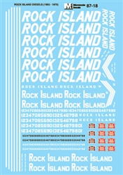 Microscale 6018 N Railroad Decal Set Rock Island Diesels 1963-1975