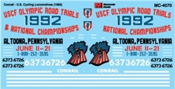 Microscale 604070 N Railroad Decal Set CR SD40-2 #6373 & SD50 #6726 US Olympic Cycling Special 1992