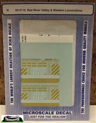 Microscale 604116 N Railroad Decal Set River Valley & Western Hood Unit Diesels