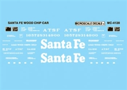 Microscale 604128 N Railroad Decal Set ATSF Woodchip Cars 1985+