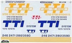 Microscale 604156 N Railroad Decal Set TransKentucky Transportation Raailroad Diesels 1985+