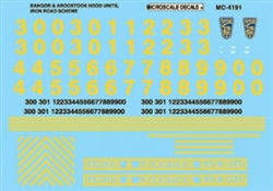 Microscale 604191 N Railroad Decal Set Bangor & Aroostook Hood Unit Diesels 1996+