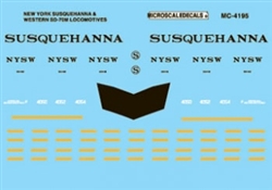 Microscale 604195 N New York Susquehanna & Western SD70M Diesels 1996+
