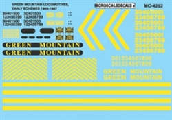 Microscale 604252 N Green Mountain GM Diesels 1965-87