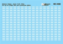 Microscale 604390 N Conspicuity Markings 2005+ Reflector Stripes for Locos & Cars White