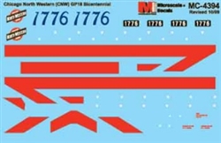 Microscale 604394 N Chicago & North Western CNW Mini-Cal Bicentennial GP18 #1776 1976+