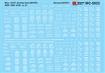 Microscale 605022 N Railroad Decal Set 2600 3500 4160 Cu. Ft. GATC Airslide Data