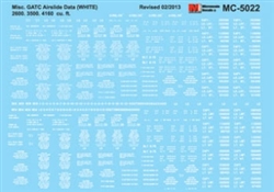 Microscale 605022 N Railroad Decal Set 2600 3500 4160 Cu. Ft. GATC Airslide Data